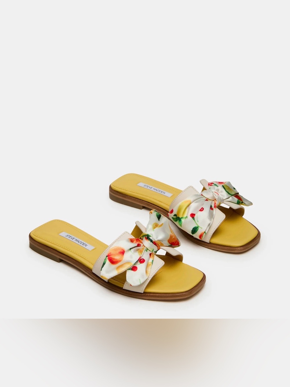 Steve Madden Yellow Floral Bow Sandals